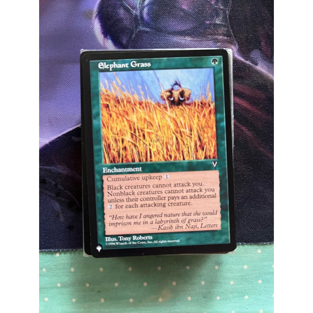 การ์ด MTG Eleplant Grass Green Magic the Gathering EDH สภาพ Ex-Nm