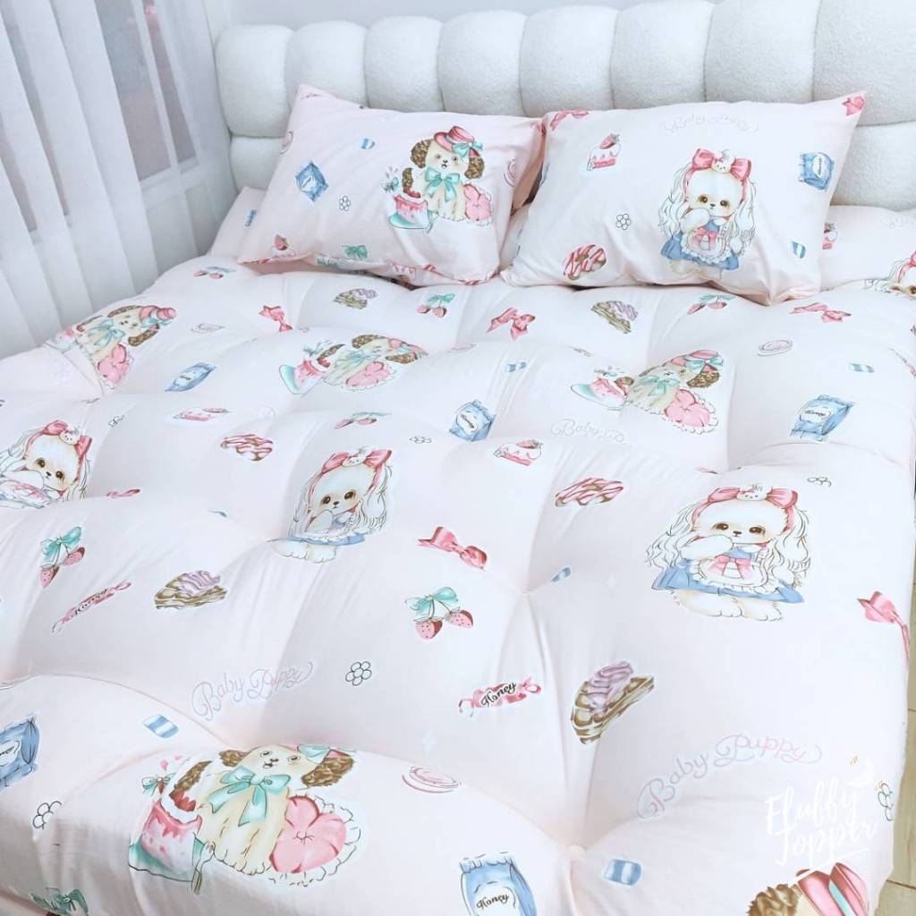ที่นอนTopperลายการ์ตูนมินิมอล หนาพิเศษ8นิ้ว รุ่นใย4ชั้น ผ้าคอตตอน ส่งฟรีมีปลายทาง รูปที่ 4