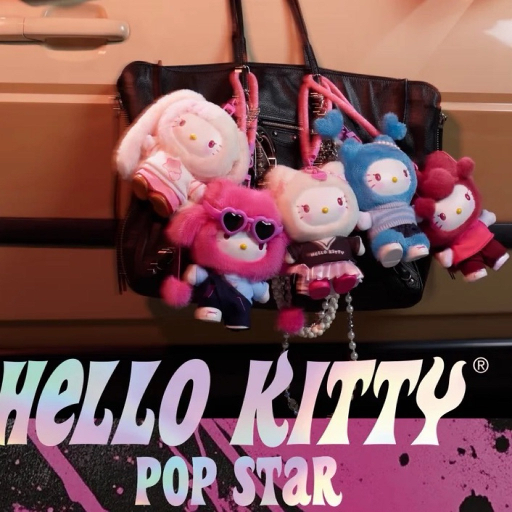 (พร้อมส่ง)📌แบบสุ่ม-แบบเลือกตัวใช้โค้ดลดได้ พวงกุญแจ Hello Kitty Popstar Series