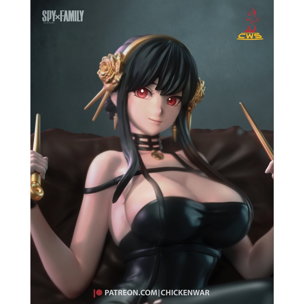 Yor Forger - Spy x Family โมเดลการ์ตูน ฟิกเกอร์ Resin 3D Printing Model 1/8–1/6 [โมเดลเรซิ่นไม่ทำสี]