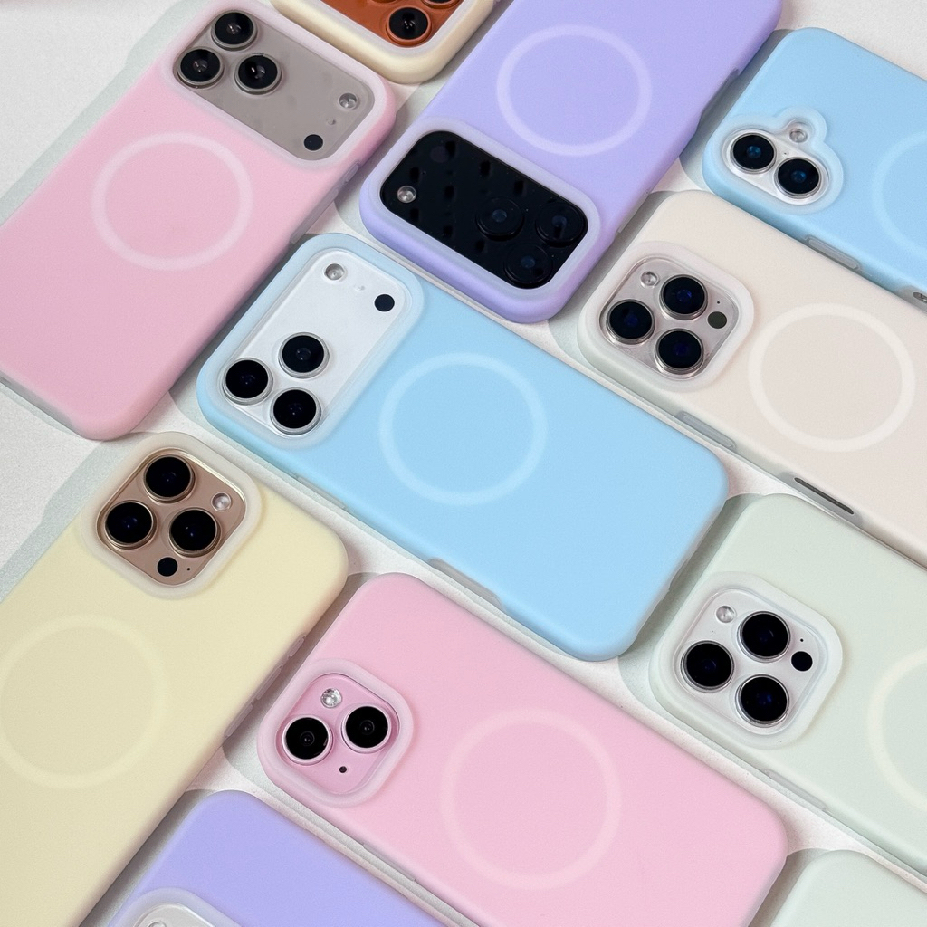 [i17] พร้อมส่ง E4S208🪼Jelly Case🍭เคสซิลิโคนชาร์จไร้สาย เคสแม่เหล็กขอบกล้องยกสูง เคสไอโฟน สำหรับ iPhone 13-17Pro,17Promax - รูปที่ 7