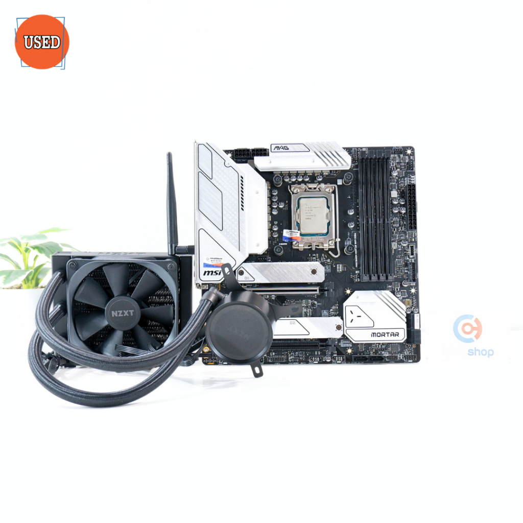 ชุดซีพียูเมนบอร์ดพร้อมชุดน้ำ CPU: I7-12700+MB: MSI MAG B660M MORTAR WIFI DDR4+LC: NZXT KRAKEN 120 RG