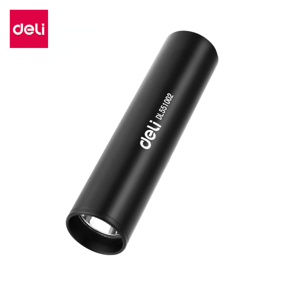 Deli ไฟฉายแรงสูง ไฟฉายแรงสูงแบบปรับซูมได้ ไฟฉายLED กันน้ำ ไฟฉายแรงสูง หัวชาร์จusb มีคลิปหนีบด้านหลัง พกพาง่าย Flashligh