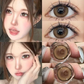 【1คู่ลด฿3, 2คู่ลด฿10】[-1.00-600]✨Midroo【FDA approved❗】รุ่นธรรมชาติขายดี เลนส์มินิแฟชั่น เหมาะกับหน้าสด Brown/Grey-14.0MM