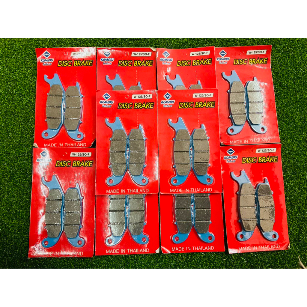 ผ้าดิสเบรคหน้า ราคา10คู่ แท้โคโมริ  WAVE 125, WAVE 100-S, MSX, SONIC, SPACY, CBR, NICE, PHANTOM