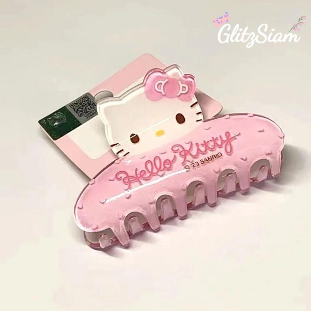 Glitzsiam😻😻ปิ่นปักผมรูปแมวการ์ตูน Hello Kittyเครื่องประดับผม ดีไซน์ใส ราคาจับต้องได้ จัดส่งจากประเทศไทย
