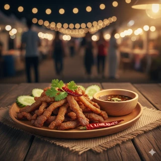 (ขายดี)หมูแดดเดียวสามรส (1กิโลกรัม)