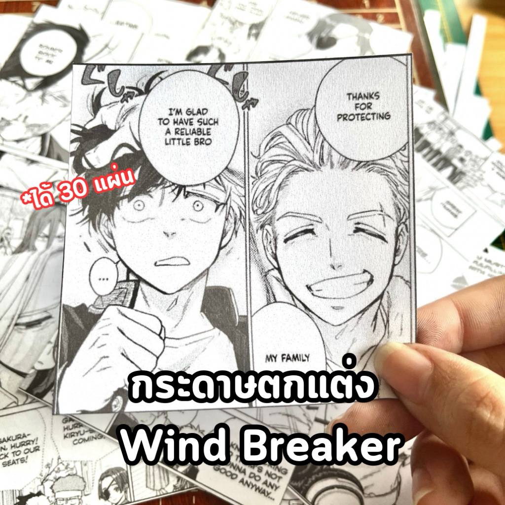 Wind breaker กระดาษตกแต่งได้ 30 แผ่น