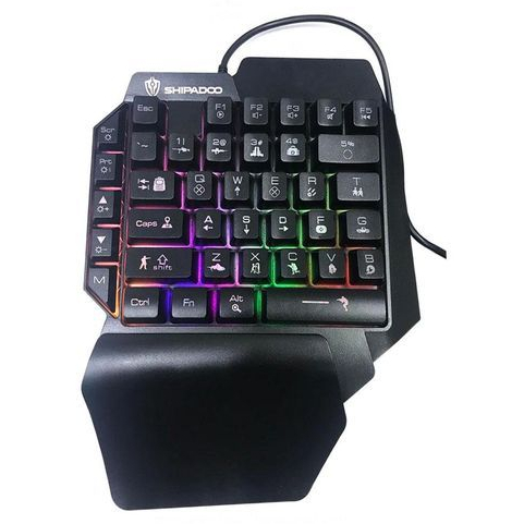 Colorful 39 Keys F6 USB Wired Keyboard RGB Ergonomics Game Gaming Keyboard
