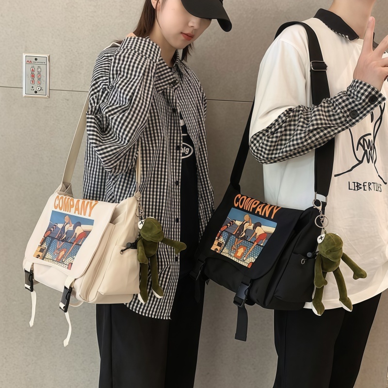 กระเป๋า bag กระเป๋าสะพายข้างผู้ชายแบรนด์น้ำฮาราจูกุกระเป๋าสะพายข้างนักเรียนชั้นเรียนกระเป๋าสะพายลำลองญี่ปุ่นหญิ