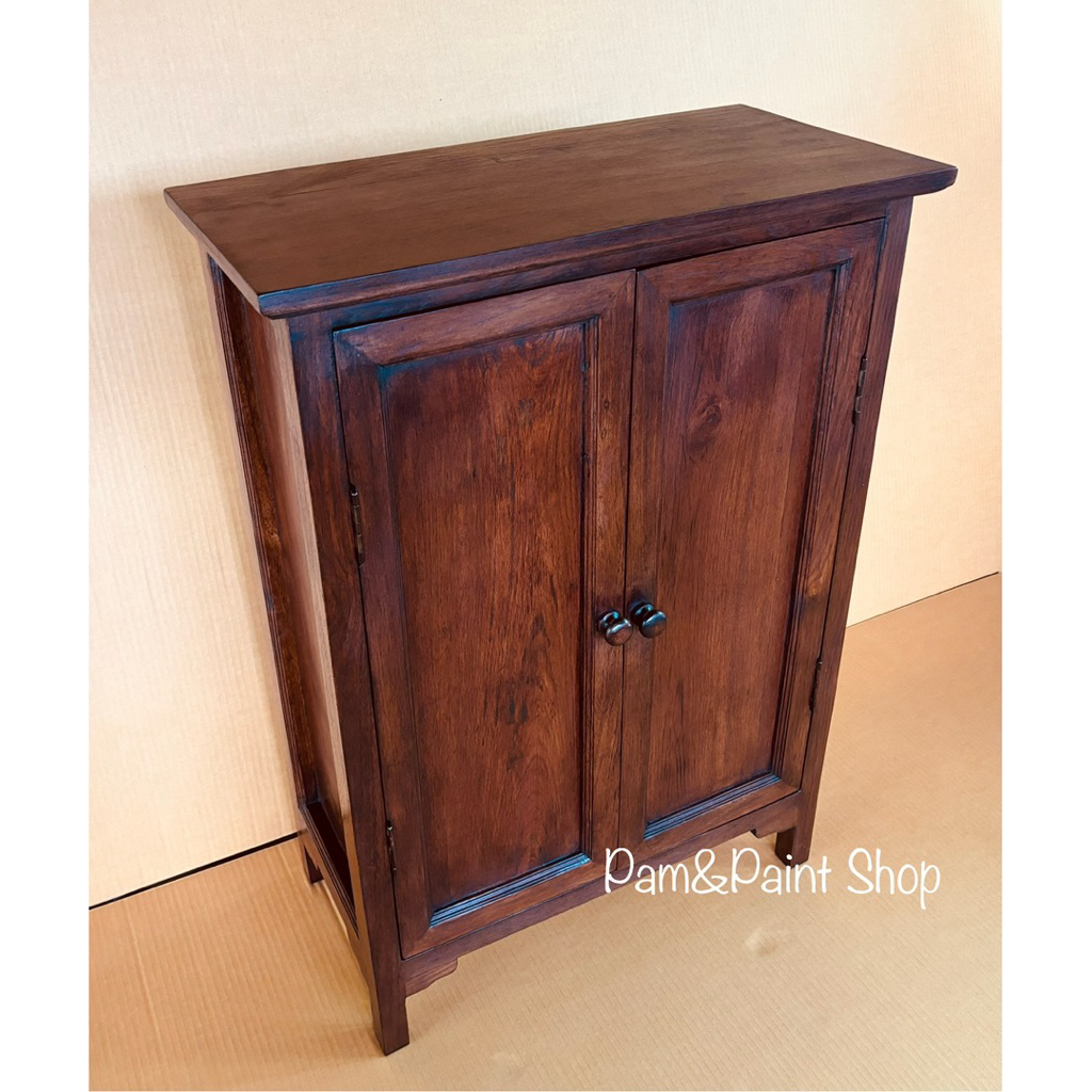 ตู้ไม้สัก ใส่ของ ตู้ข้างเตียง ขนาด 30x60x85 cm.(งานสั่งทำ) - รูปที่ 3