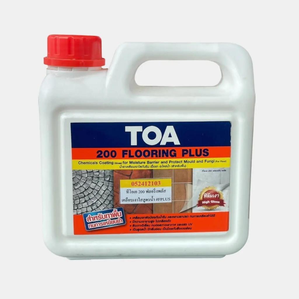TOA 200 Flooring Plus ทีโอเอ 200 ฟลอริ่งพลัส น้ำยาเคลือบเงาใสกันซึม สำหรับทาพื้น ขนาด 1ลิตร,5ลิตร