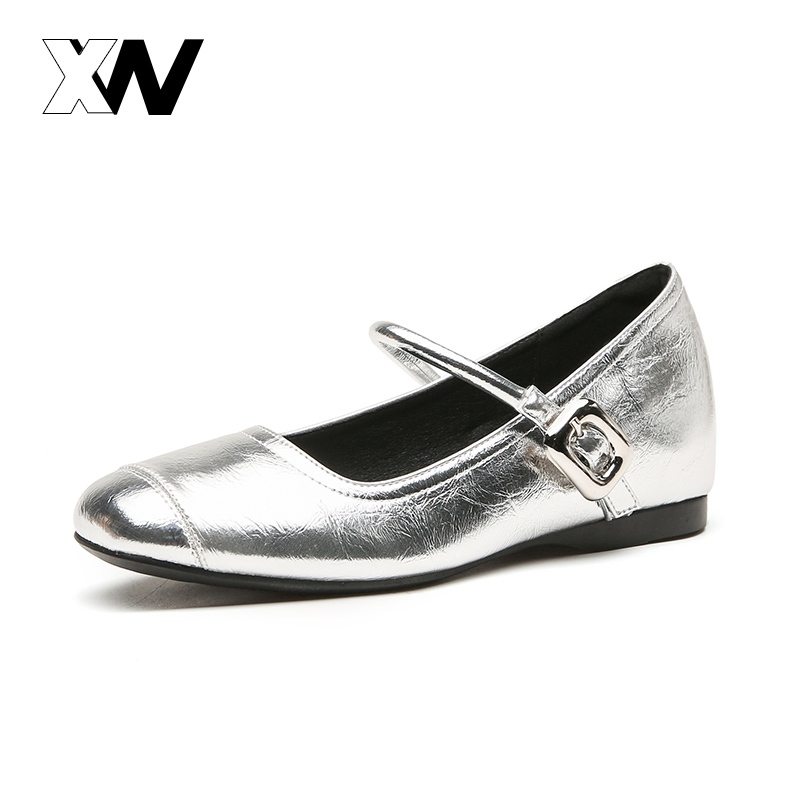 XWbrand   พบกับรองเท้าแมรี่เจนรองเท้าผู้หญิงใหม่ล่าสุด ทรงหัวตัดส้นหนากระชับสวยงาม สไตล์ฝรั่งเศส กับสายคาดเดี่ยวช่วย