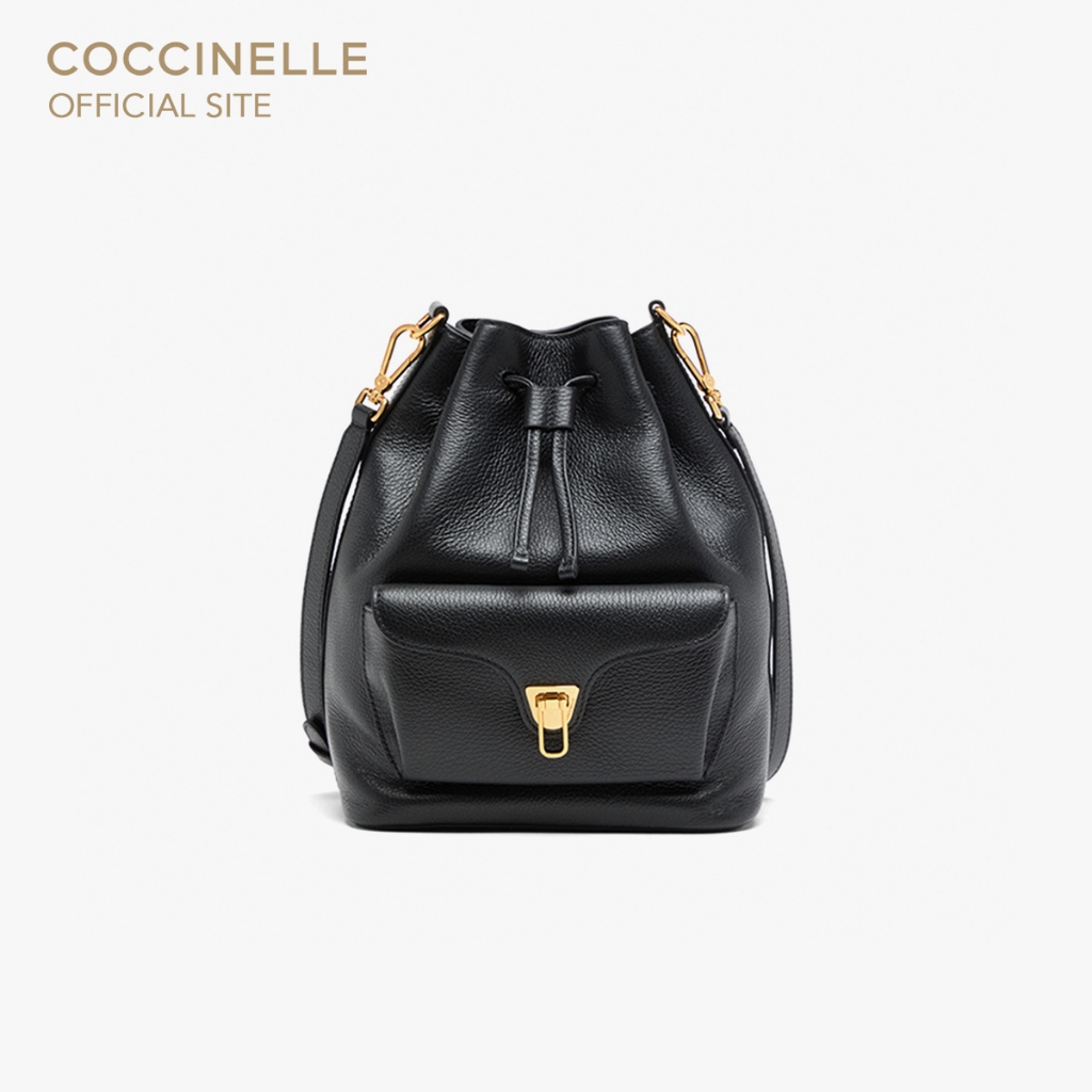 COCCINELLE กระเป๋าทรงถังผู้หญิง รุ่น BEAT GENERATION BUCKET BAG 230201 สี NOIR