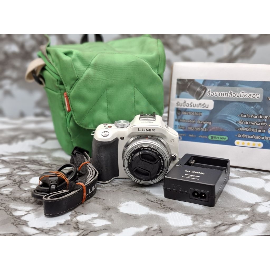 กล้องถ่ายรูป Panasonic Lumix G5 มาพร้อมเลนส์ 14-42 พร้อมใช้งาน