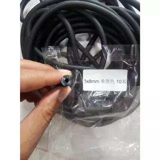 (ส่งจากไทย) ยางกลม *ตัดขาย 1 เมตร ขนาด 3*8 รู 3 มม. ความหนา 8 มม. รหัส 618