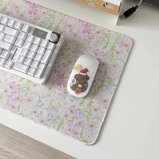 💖ตระกร้าใหม่ค่า💖amuse stuff-mousepad flower แผ่นรองเม้าส์ลายดอกไม้ขนาด30*60เซน