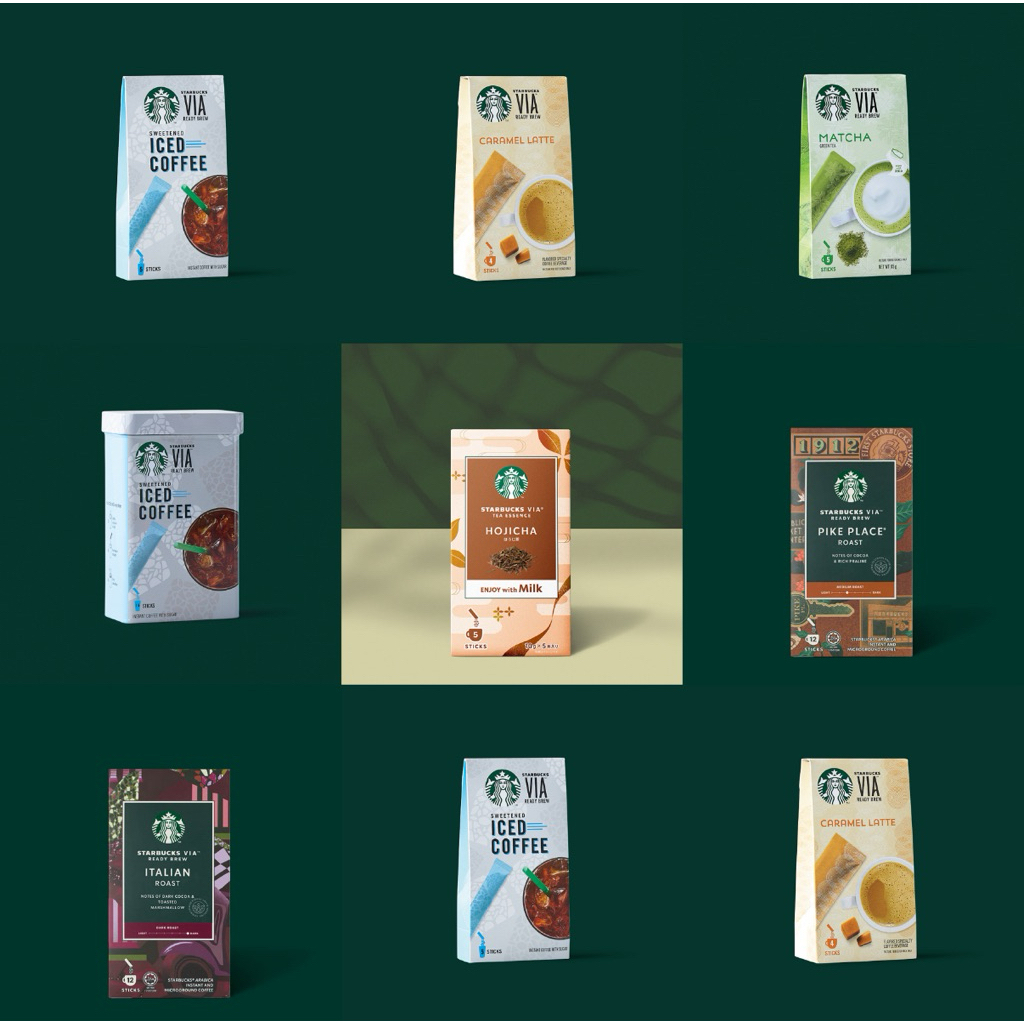 Starbucks VIA Origami แท้100% Hojicha กาแฟสตาบัค Starbucks Coffee Matcha Greentea ชาเขียวสตาบัค