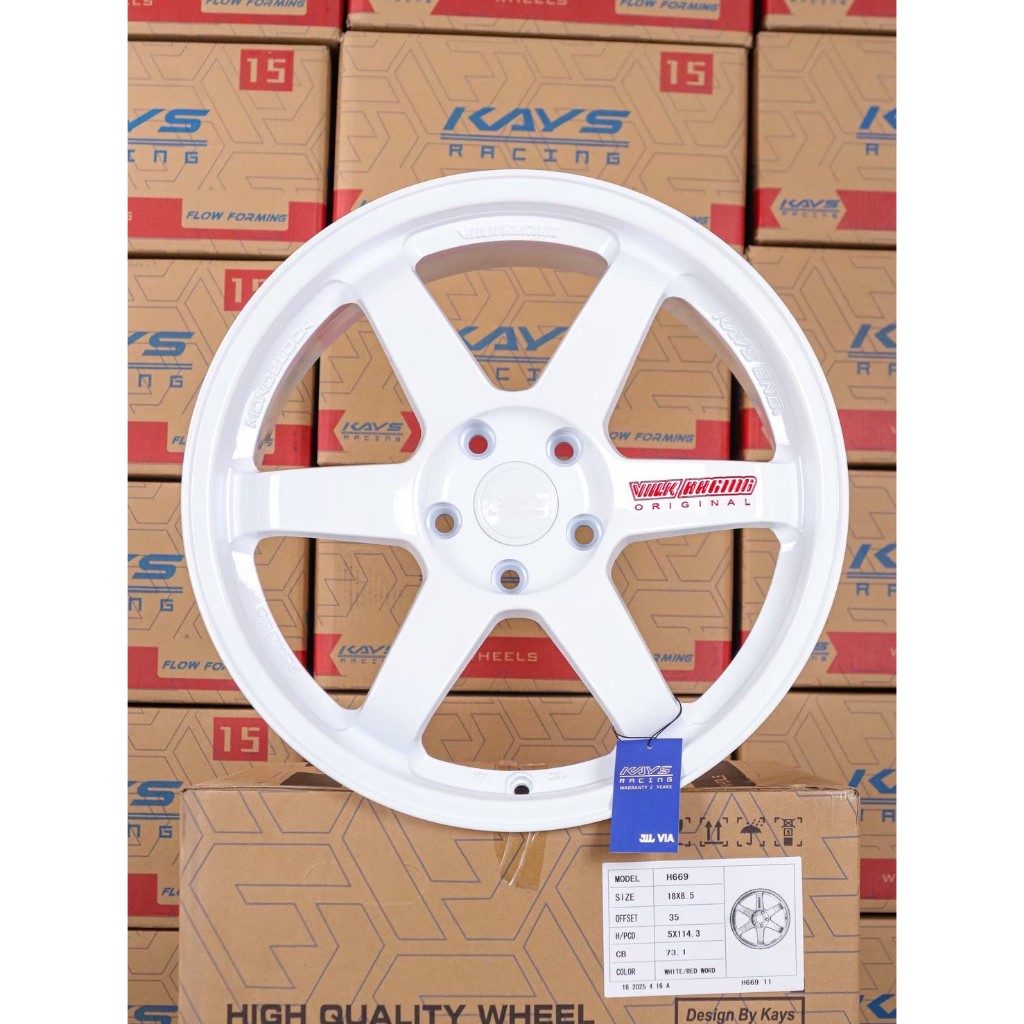 ล้อแม็กซ์ KAYS H669 8.5*18นิ้ว 5รู  114.3 /Red Word