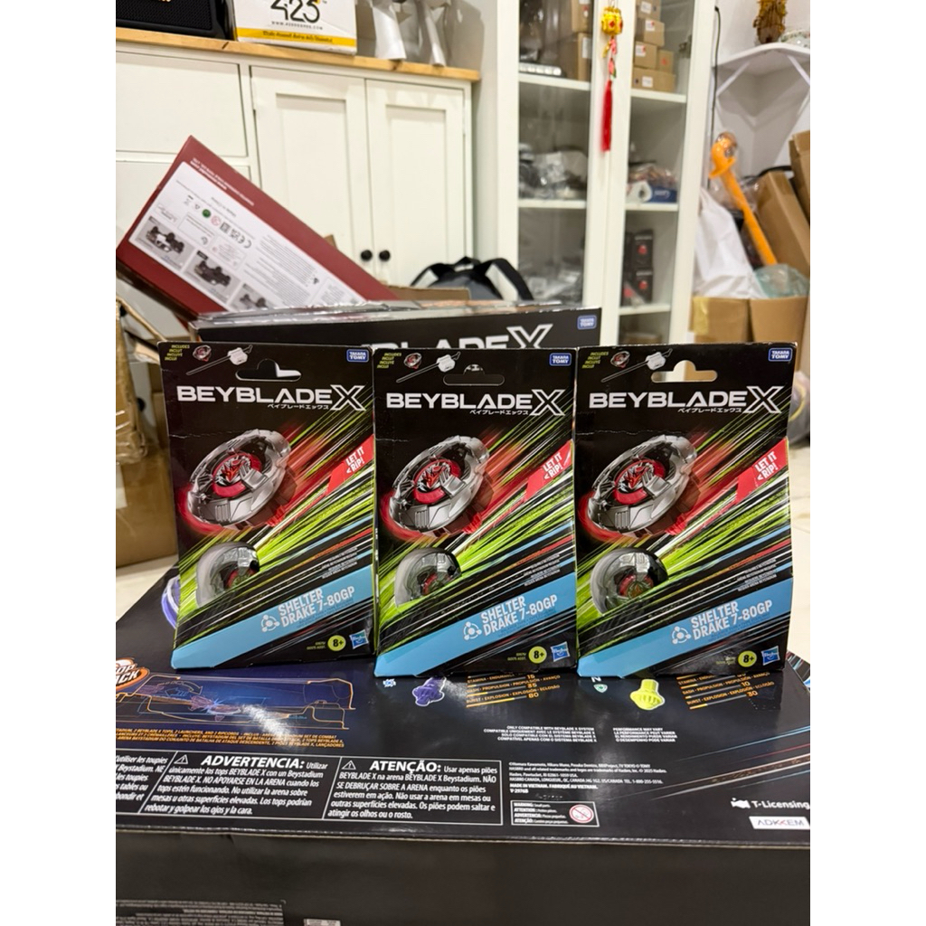 (เชียงใหม่ส่งด่วนได้) Beyblade X Shelter Drake 7-80GP BX Starter Pack Set with Takara Tomy Balance T