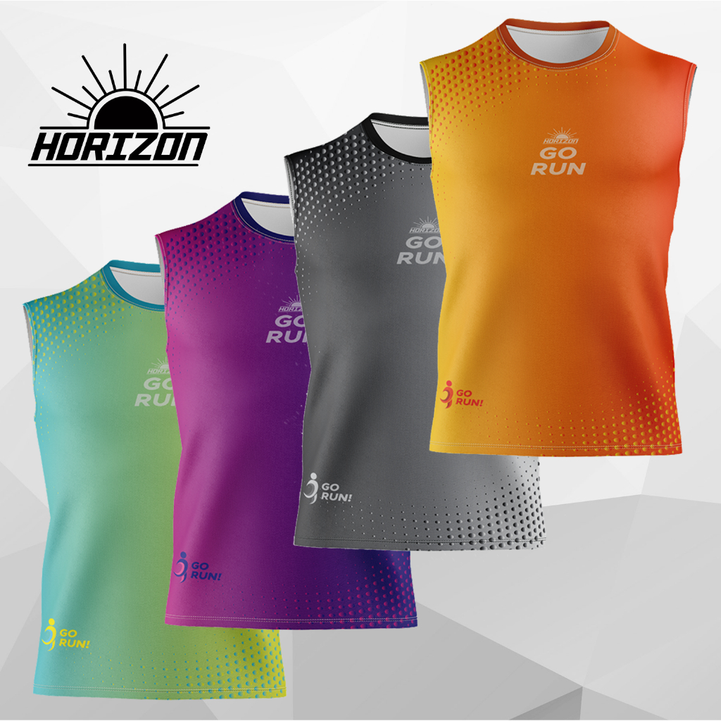 Horizon เสื้อกีฬาแขนกุด เสื้อวิ่ง ผ้าไมโครคุณภาพ Sport Sleeveless Running Shirt Microfiber fabric