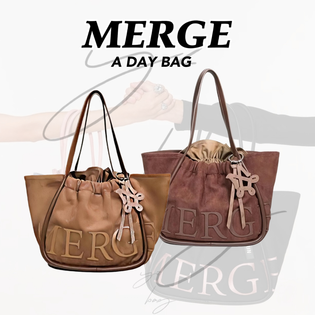 🚗แท้💯 MERGE A DAY/Merge กระเป๋า official กระเป๋าถือ สะพายข้าง