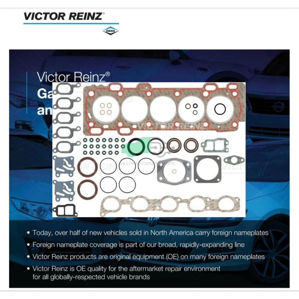 ท่อนบน Volvo B5234T B5204T, S60 S80 V70 5cyl. (ยี่ห้อ Victor Reinz งานเยอรมัน)