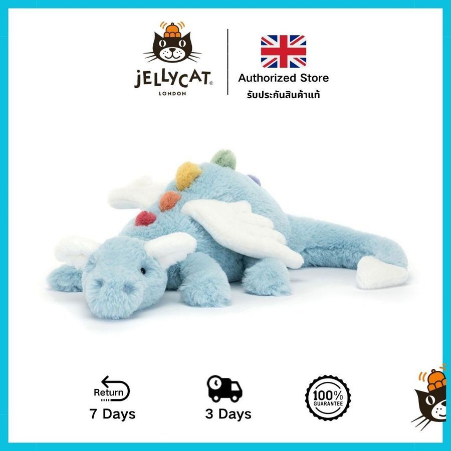 ตุ๊กตา Jellycat Dragon Sky นุ่มและเป็นมิตรกับผิว ไม่หลุดร่วงง่าย jellycat ตุ๊กตา ของแท้ดั้งเดิม -ส่งเร็ว ของขวัญวันหยุด