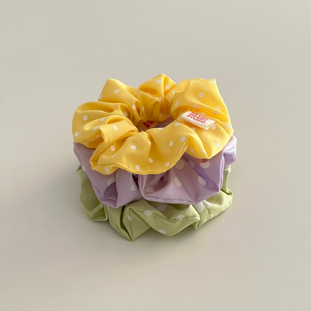 hey polkadot - scrunchie handmade ยางมัดผมพร้อมส่ง ยางรัดผมพร้อมส่ง
