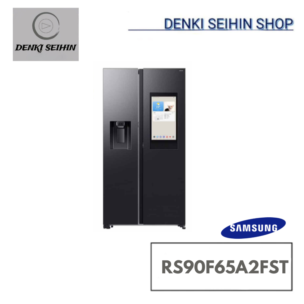 SAMSUNG ตู้เย็น Side by Side Family Hub AI 21.7Q 615L รุ่น RS90F65A2FST