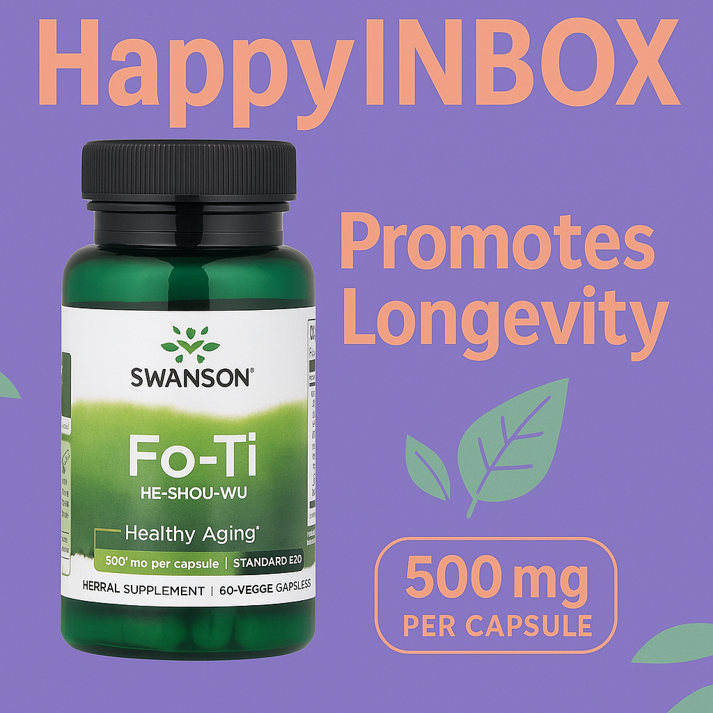 🌿 Swanson Fo-Ti (He Shou Wu) 500 mg – สมุนไพรบำรุงร่างกาย ฟื้นฟูพลังและดูแลสุขภาพจากภายใน