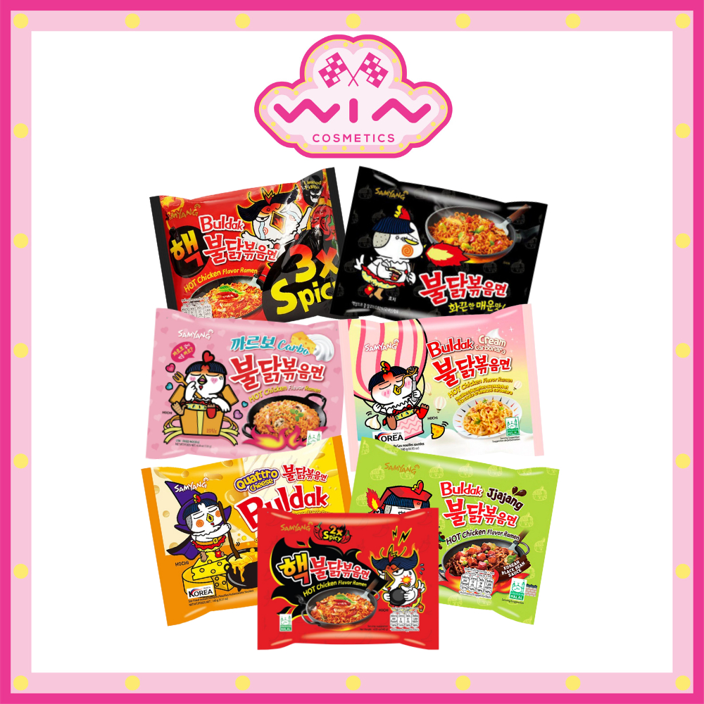 Samyang ซัมยัง มาม่าเกาหลี มาม่าเผ็ดเกาหลี บะหมี่กึ่งสำเร็จรูป 130/140 กรัม 1 ซอง