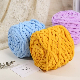 ไหมพรมเส้นใหญ่ ไหมพรมเส้นหนา 1ply น้ำหนัก100กรัม เนื้อนุ่ม ถักมือโครเชต์ DIY