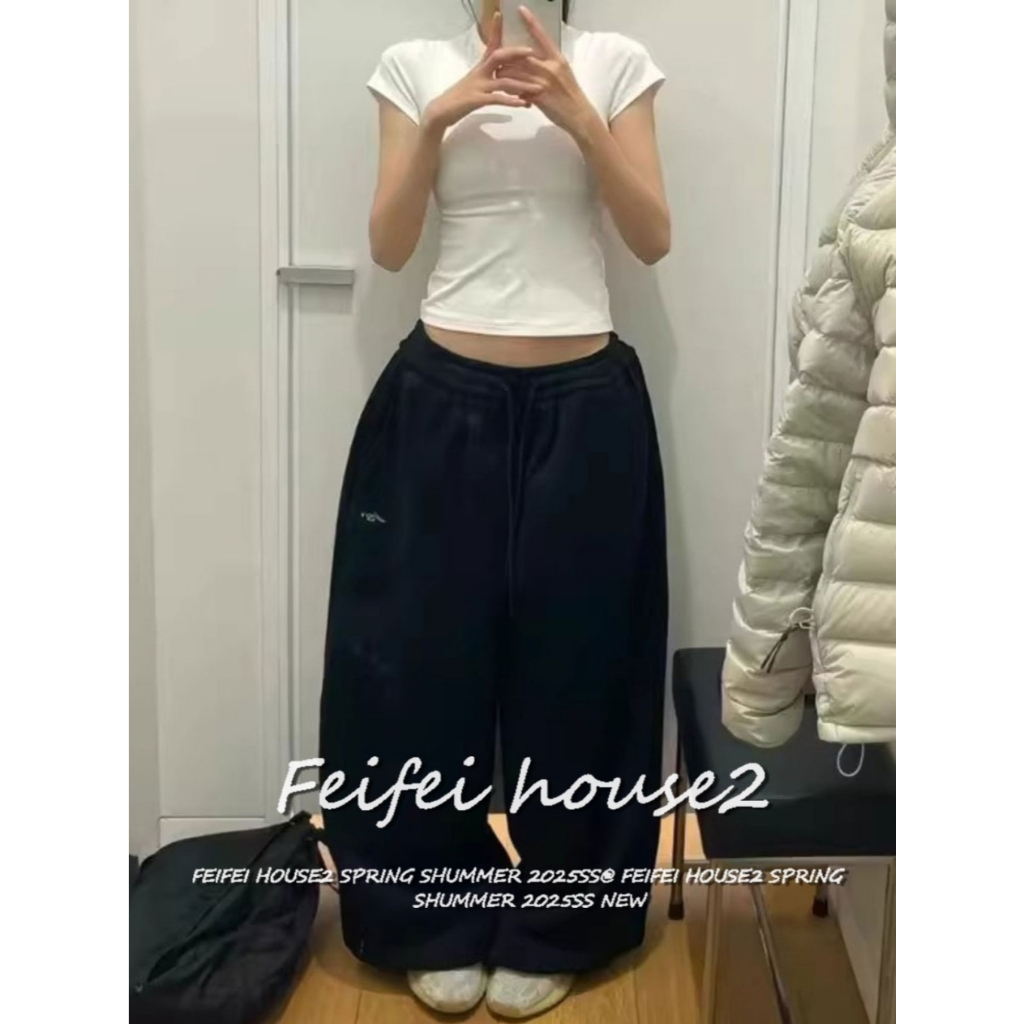 [Summer embroidered wide-leg pants]กางเกงขากว้างทรงหลวมผูกเชือกปักลายสไตล์เรโทรสบายๆ ในฤดูร้อน