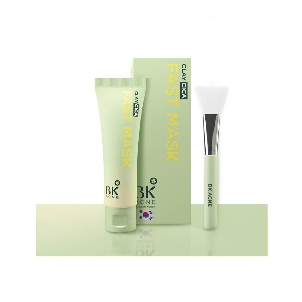 BK Acne Clay Cica Fast Mask 50g บีเค แอคเน่ เคลย์ ซิก้า ฟาส มาส มาส์ก (1 หลอด)