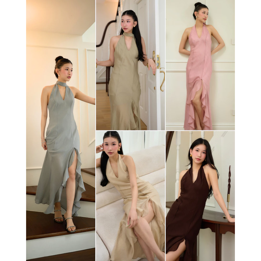 Tangerines - QUINN RUFFLE DRESS ชุดเดรส ออกงาน ดินเนอร์ ปาร์ตี้