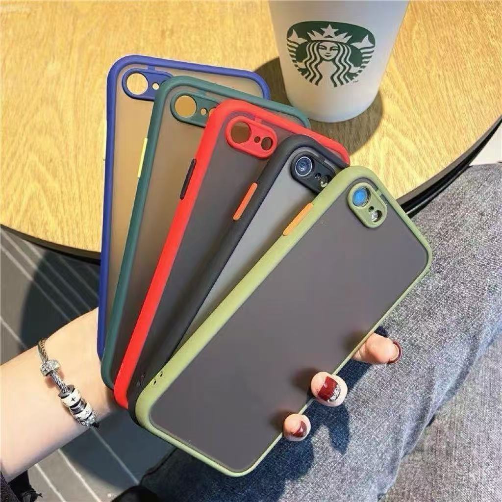 เคสผิวด้าน ตรงรุ่น สำหรับ iPhone 7 8 SE3 SE2 7plus 8plus 6 6s 6plus X XS XR Xmax เคสกันกล้อง
