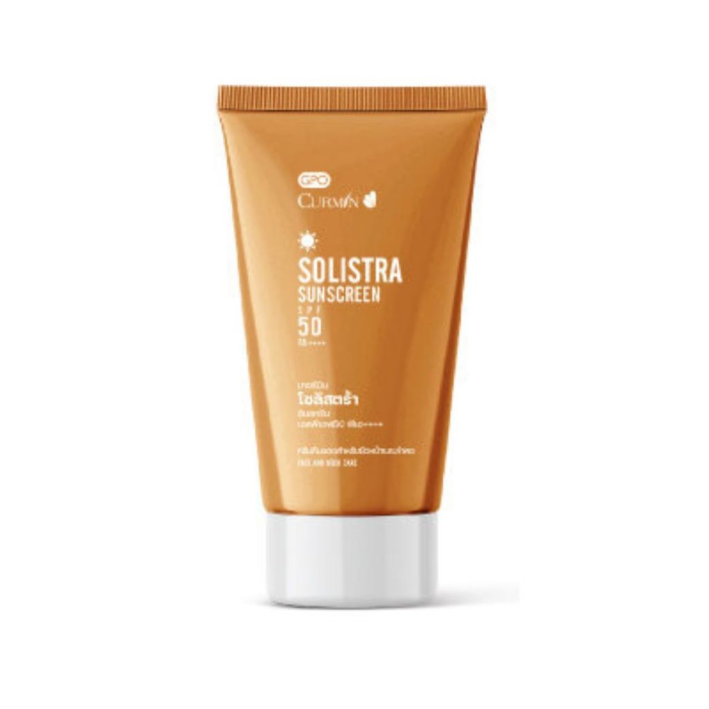 (EXP.09/27) Curmin Solistra Sunscreen Spf 50 Pa++++ 50g Sunscreen Cream ครีมกันแดด