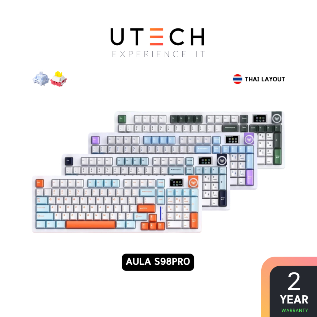 คีย์บอร์ดไร้สาย AULA S98Pro Display Gasket Mechanical Keyboard by UTECH