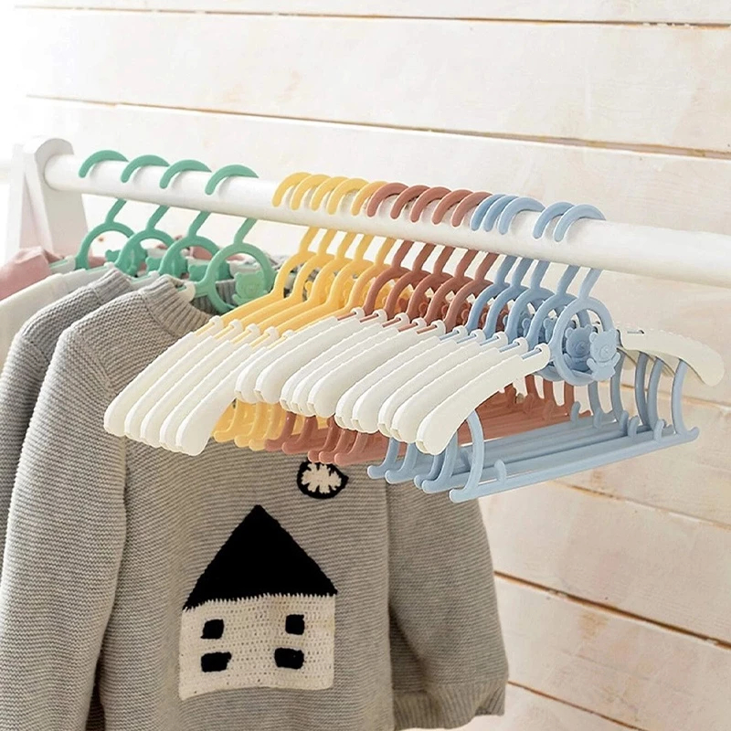 30ชิ้น ไม้แขวนเสื้อ สำหรับเด็ก เซ็ท ไม้แขวนเสื้อผ้า ไม้แขวนผ้า คละสี ความกว้างได้วางซ้อนกันได