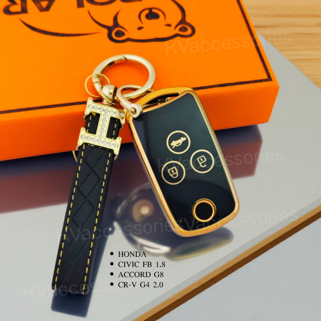 เคสกุญแจรถยนต์ ปลอกกุญแจรถรุ่น Honda Civic fb1.8 Accord G8 C.R.V G4 2.0 กุญแจแบบพับ