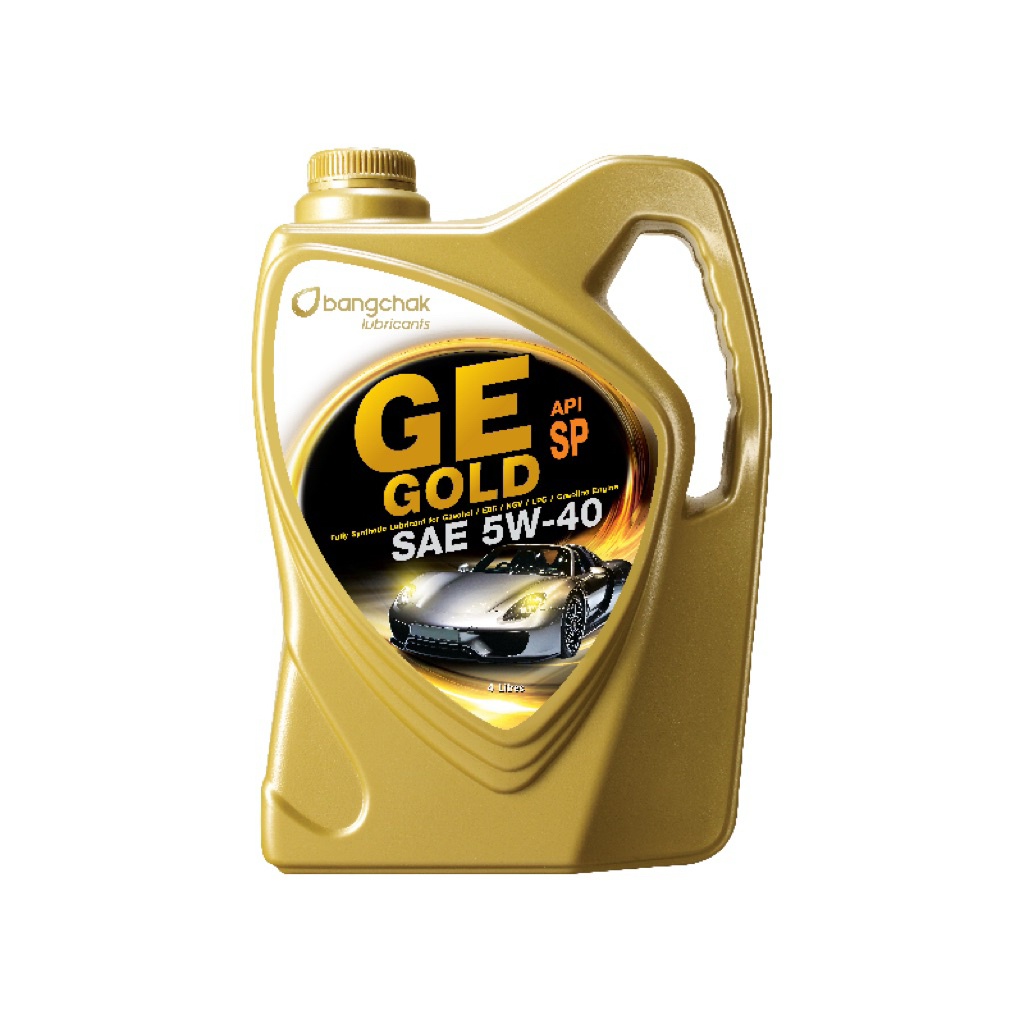 ส่งด่วน ส่งฟรี ของแท้ มีหน้าร้านจริง บางจาก GE GOLD 5W40 จีอี โกลด์ น้ำมันเครื่องบางจากสังเคราะห์แท้