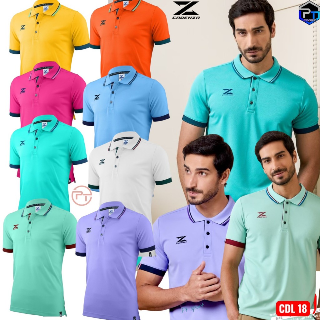 NEW CDL-18 เสื้อโปโล(ชาย) โทนสีสัน ผ้าMicro Polyester 100%