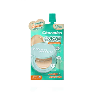 ( คุชชั่นซองเขียว) Charmiss Matte All Day Acne Cushion Spf50 Pa++++ ชาร์มิส แมทท์ ออล เดย์ แอคเน่ คุชชั่น ขนาด 5 กรัม
