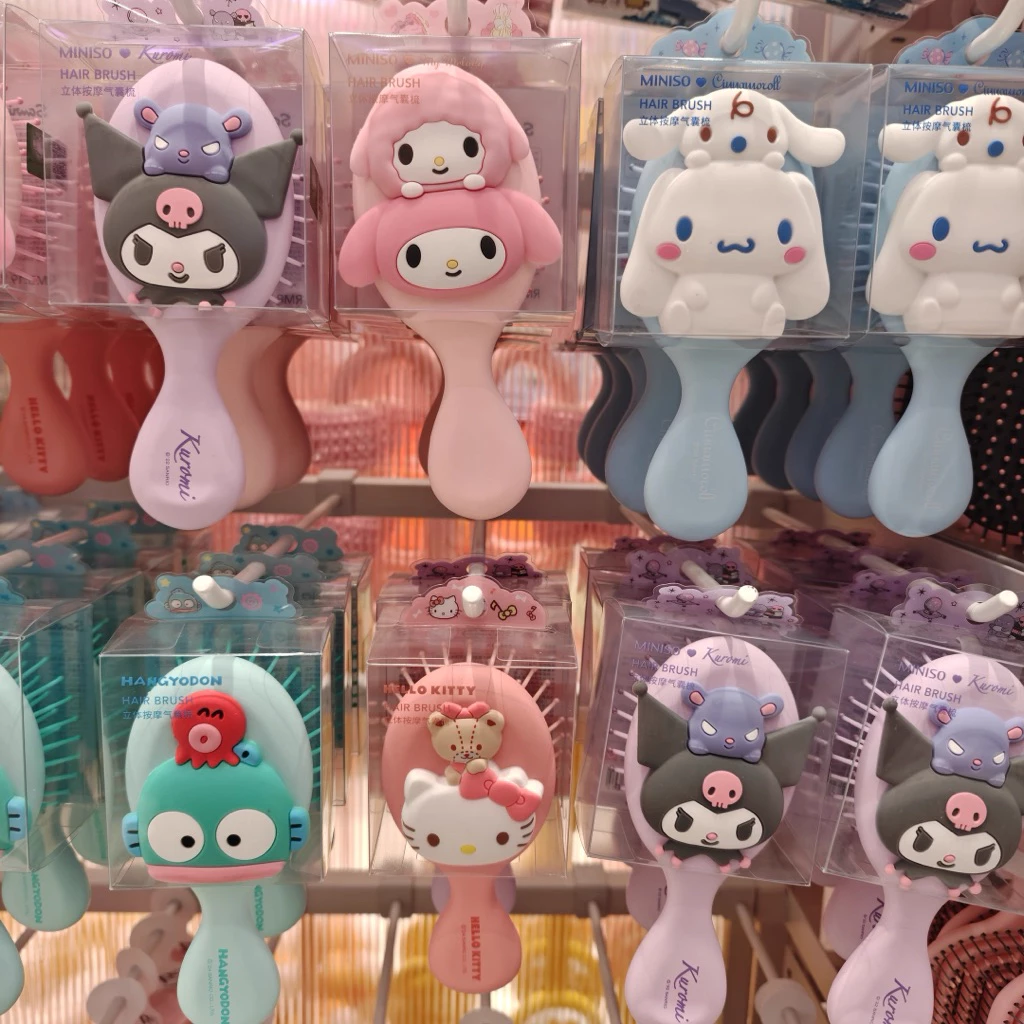 🎀พร้อมส่ง / แปรงผม หวีผม Sanrio x Miniso ลิขสิทธิ์แท้ 💯 My Melody Kuromi Cinnamon Roll