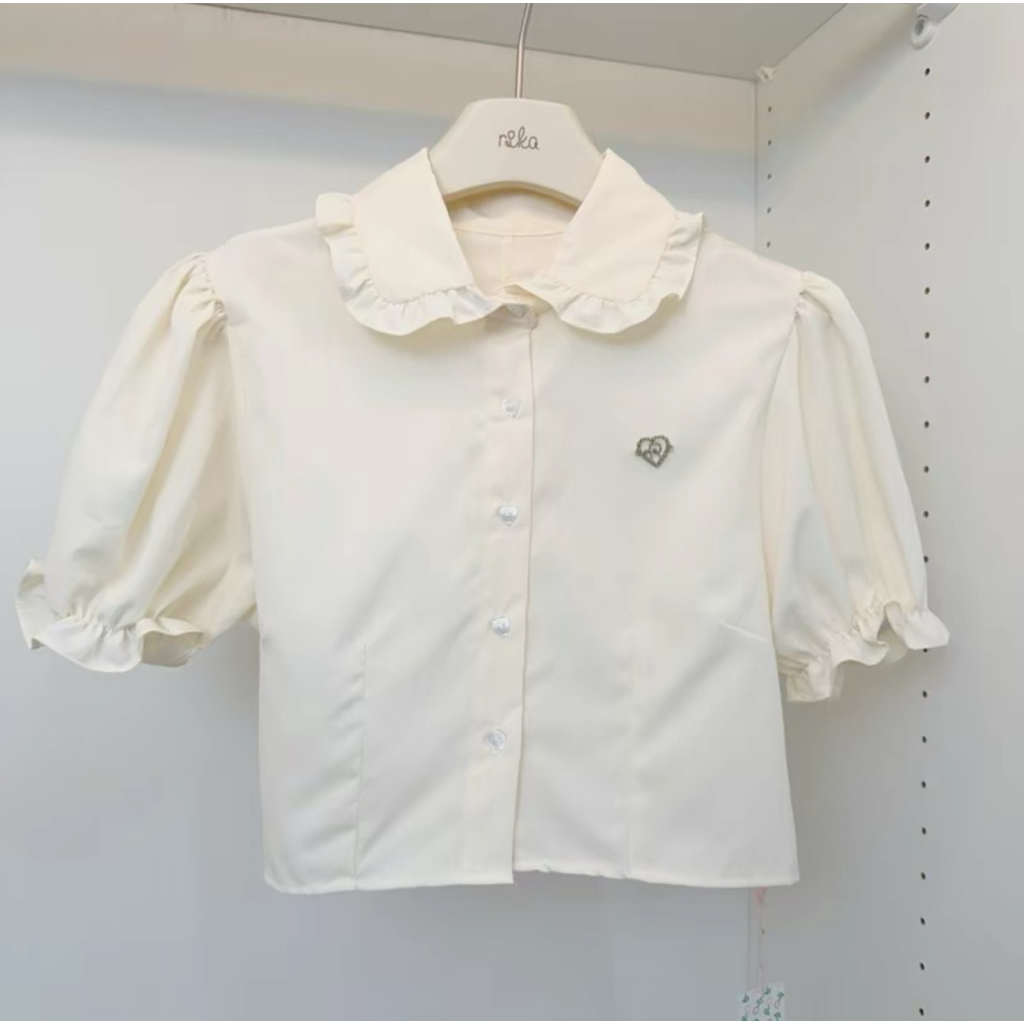 Rika - Chida shirt เสื้อครอปคอบัว