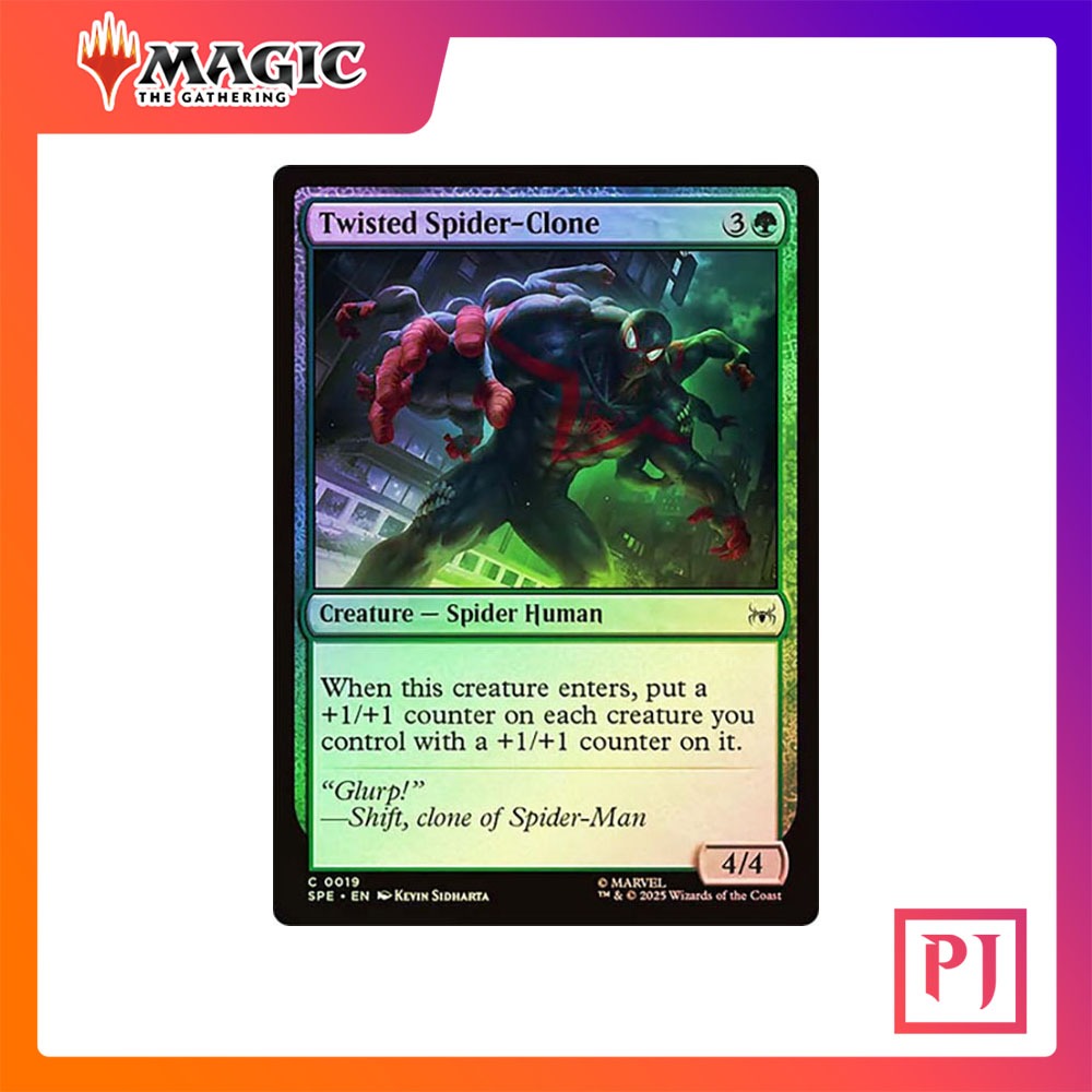 [MTG] Twisted Spider-Clone [SPM] [GREEN] [COMMON] [FOIL] [ENG] (การ์ดเมจิค / Magic the Gathering)