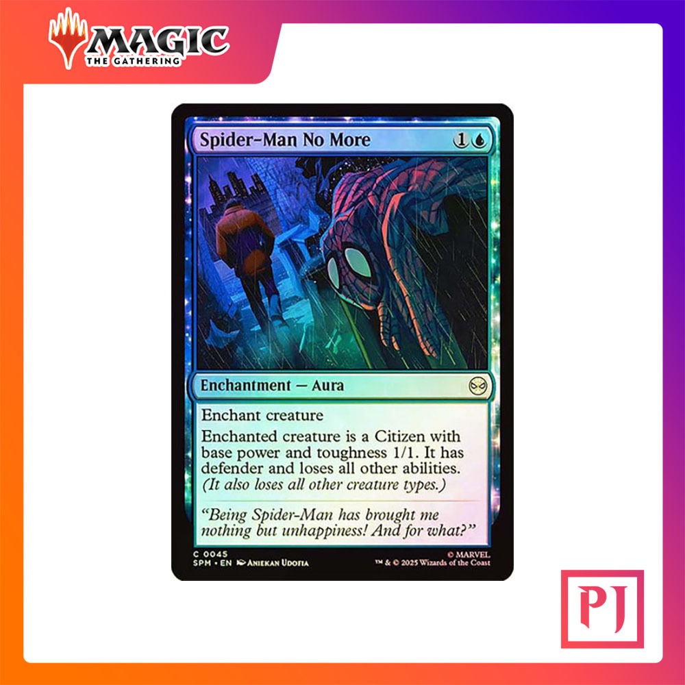 [MTG] Spider-Man No More [SPM] [BLUE] [COMMON] [FOIL] [ENG] (การ์ดเมจิค / Magic the Gathering)