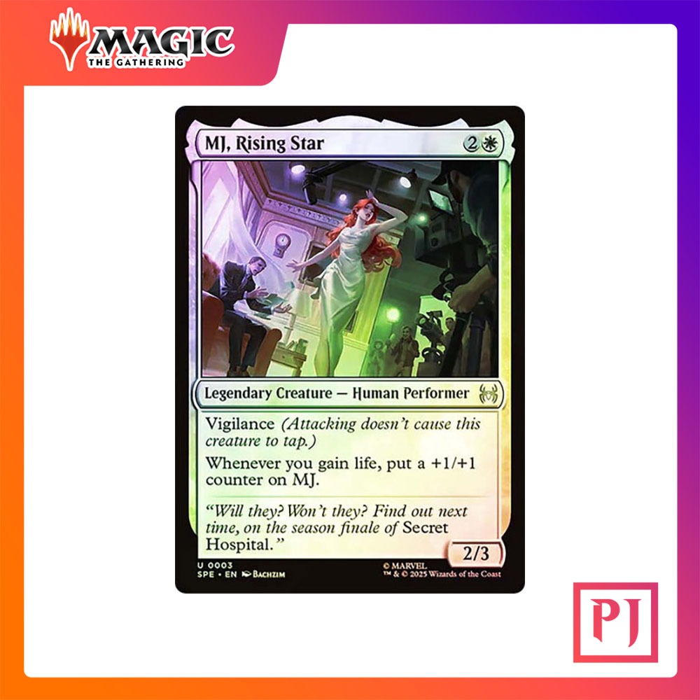 [MTG] MJ, Rising Star [SPM] [WHITE] [UNCOM] [FOIL] [ENG] (การ์ดเมจิค / Magic the Gathering)