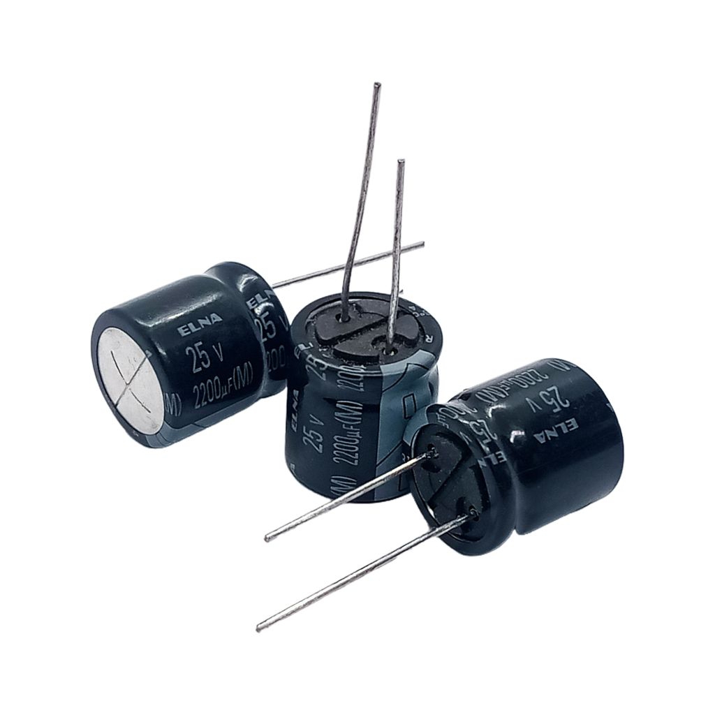 1ตัว/ 2200uF 25V. 105c° คาปาซิเตอร์ ขนาด16×17mm. ตัวเก็บประจุ Capacitor 2200uF 25V.